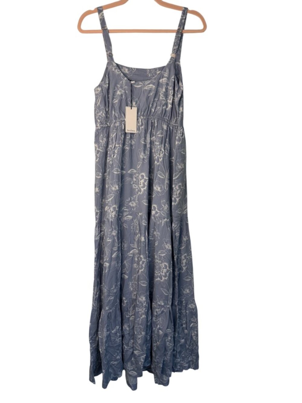 NWT Hermoza/Bloomingdale's Shea Dress Blue Floral Maxi Dress-MSRP $138 - Picture 4 of 14